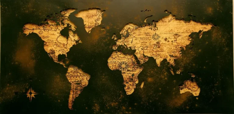 Mapa del mundo: herencias con bienes o herederos en varios países